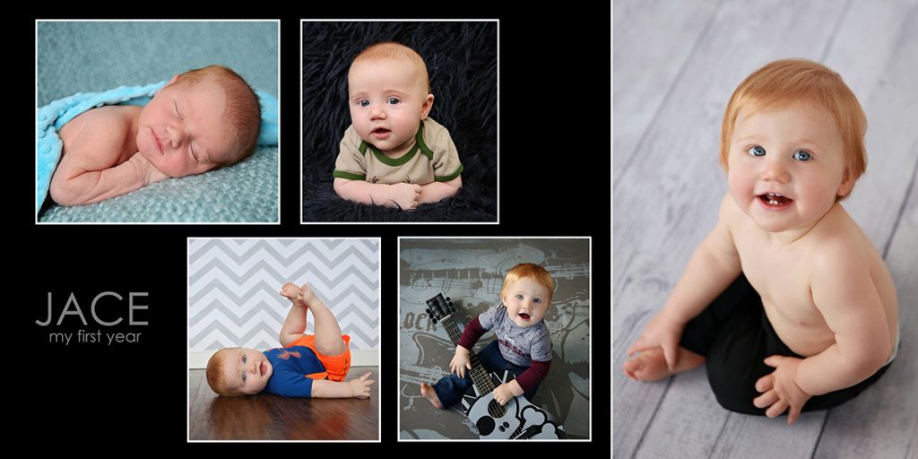 newborn to baby collage